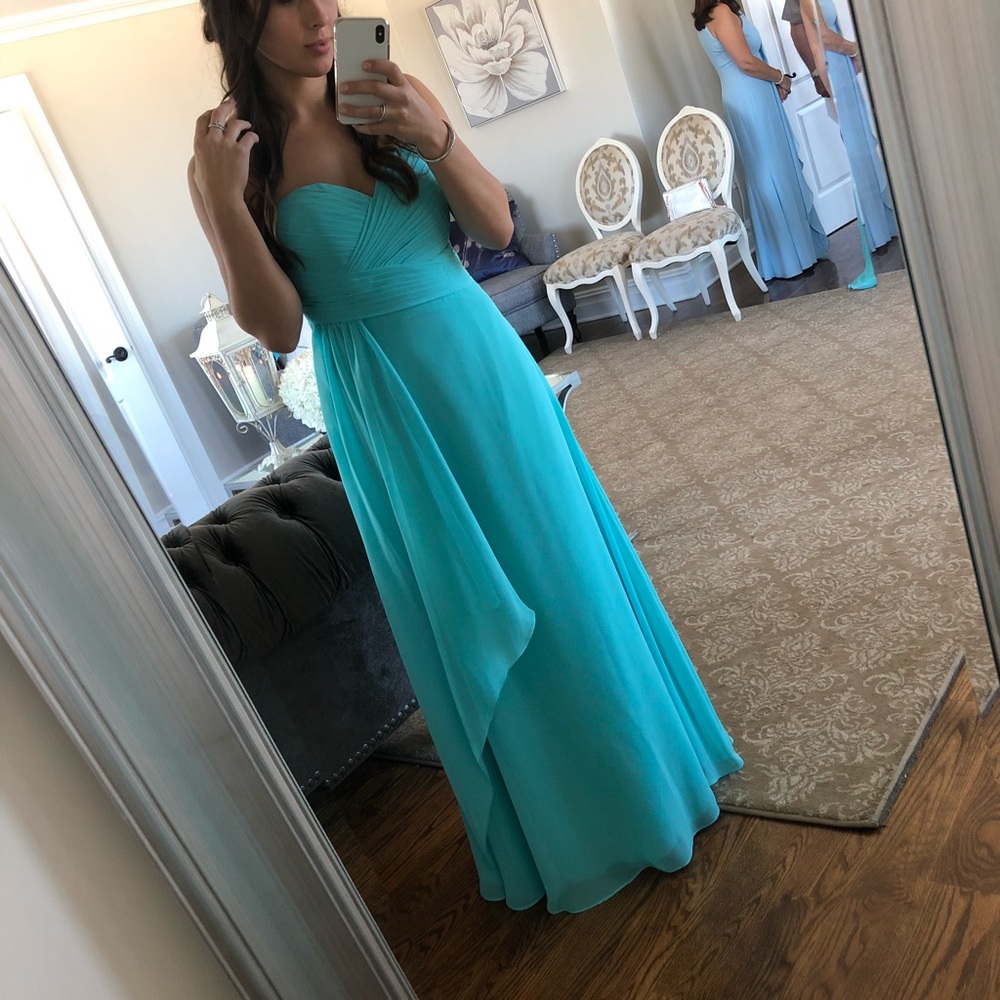 Long Tiffany blue strapless dress - Worn ONCE